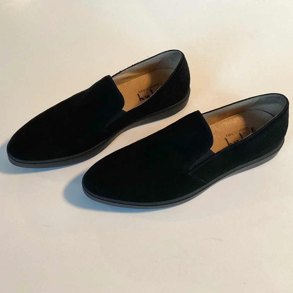 FRENCH SOLE NY Suede Loafer/Sneaker Black Size EU 39 EUC